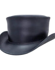 Unbanded Marlow Black Finished Top Hat by American Hat Makers