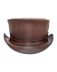 Marlow Brown Finished Top Hat with LT Band by American Hat Makers