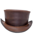 Unbanded Marlow Brown Top Hat by American Hat Makers