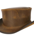 Unbanded Burnt Honey Marlow Top Hat by American Hat Makers