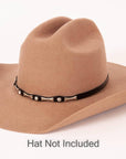 Memphis Black Hat Band on a brown hat
