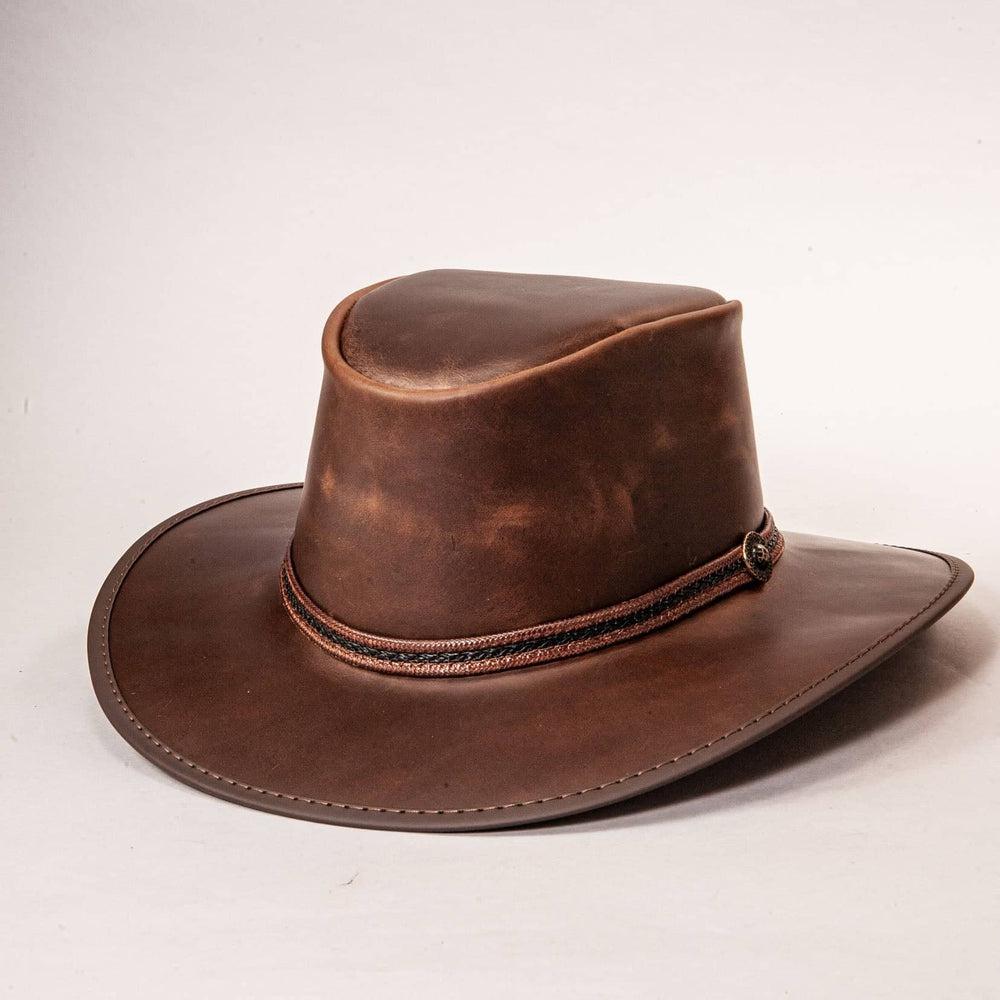 Midnight Rider | Womens Chestnut Leather Outback Hat – American