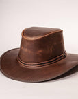 Midnight Chestnut Rider Leather Hat by American Hat Makers