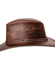 Midnight Rider Chestnut Leather Hat by American Hat Makers