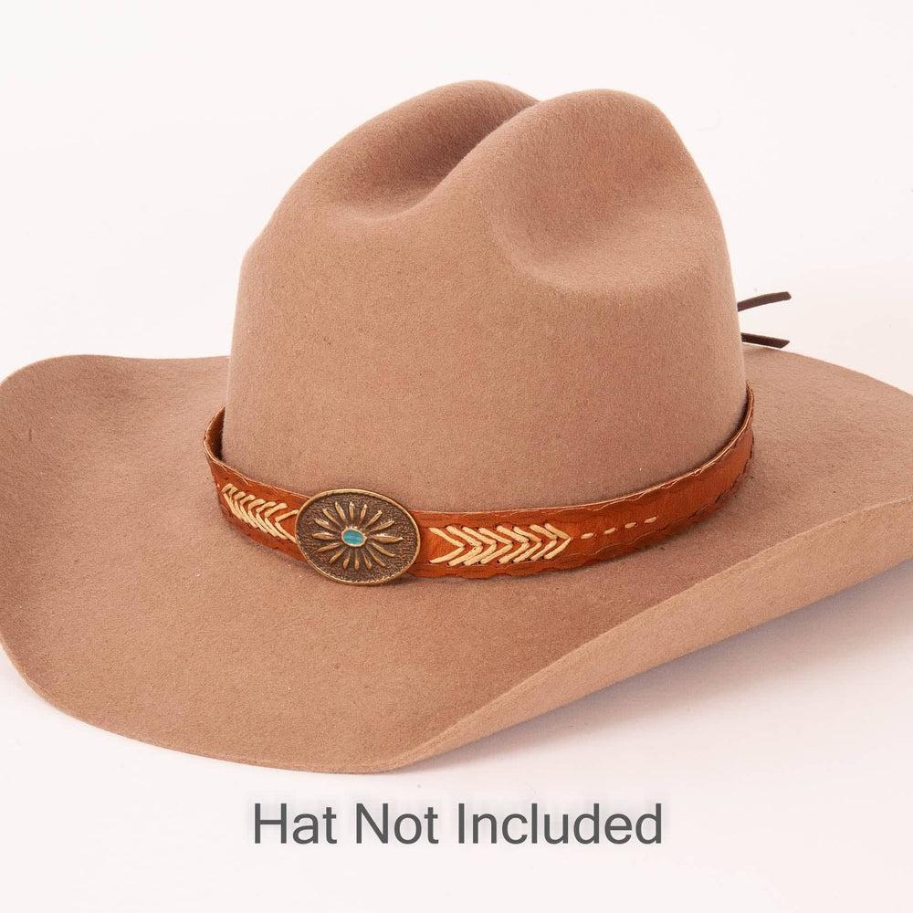 Ottawa Copper Hat Band on a brown hat