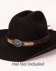 Ottawa Brown Hat Band on a black felt hat