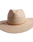 A back view of Paulo brown straw sun hat