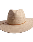 A back view of Paulo brown straw sun hat 