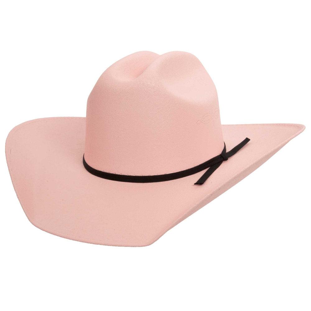 American Hat Makers Pioneer - Straw Cowboy Hat Pink / S/M