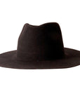 A side view of Black Rancher Felt Fedora Hat