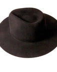 A top view of Black Rancher Felt Fedora Hat