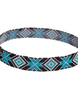 Sadie blue and black beaded hat band for hats