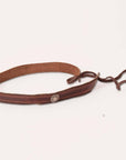A side view of a Shadow Cowhide Napavino Leather Band