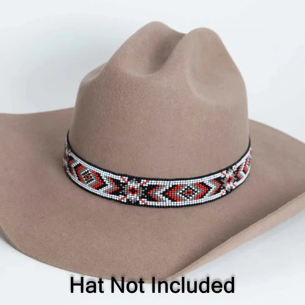 Shane | Beaded Black Hat Band – American Hat Makers display picture 1