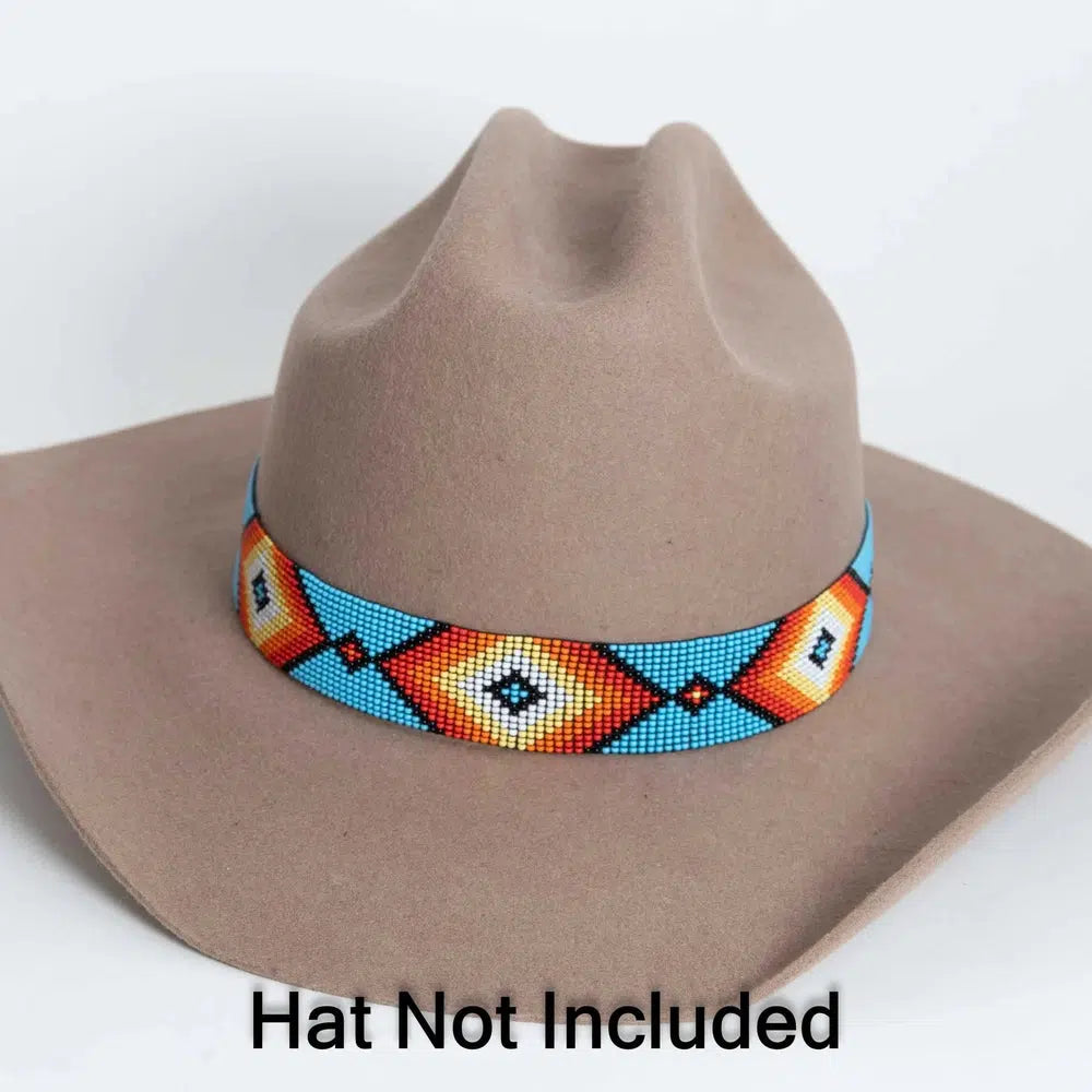 Shawnee multicolor beaded hat band by American Hat Makers