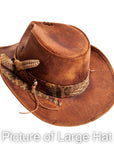 Back picture of large sidewinder hat