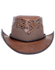 Sierra Brown Leather Mesh Cowboy by American Hat Makers