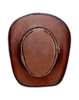 Sierra Brown Leather Mesh Cowboy Hat Crown  by American Hat Makers