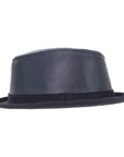 Soho Black Cowhide Leather Fedora by American Hat Makers