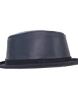 Soho Black Cowhide Leather Fedora by American Hat Makers