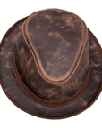 Soho Chocolate Cowhide Leather Fedora by American Hat Makers