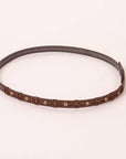 A front view of a Sonoma Brown Hat Band