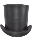 Unbanded Stove Piper Black Finished Top Hat by American Hat Makers