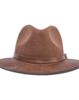 Summit Saddle Felt Leather Fedora Hat by American Hat Makers