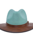 Summit Sage Leather Felt Fedora Hat by American Hat Makers