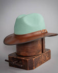 Summit Sage Felt Leather Fedora Hat by American Hat Makers