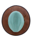 Summit Sage Leather Felt Fedora Hat by American Hat Makers