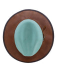Summit Sage Leather Felt Fedora Hat by American Hat Makers