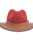 Summit Sangria Leather Felt Fedora Hat by American Hat Makers - Hover