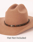Teton Black Hat Band on a brown felt hat