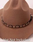 Toronto Black Hat Band on a brown felt hat