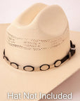 Toronto Black Hat Band on a cream hat