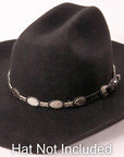 Toronto Black Hat Band in a black felt hat