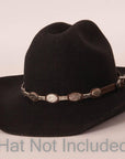Toronto Brown Hat Band on a black felt hat