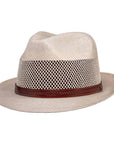 Tuscany Cream Straw Fedora Hat by American Hat Makers