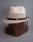 Tuscany Cream Straw Fedora Hat by American Hat Makers