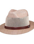Tuscany Tan Straw Fedora Hat by American Hat Makers