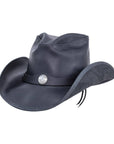 Black Western Leather Cowboy Hat by American Hat Makers