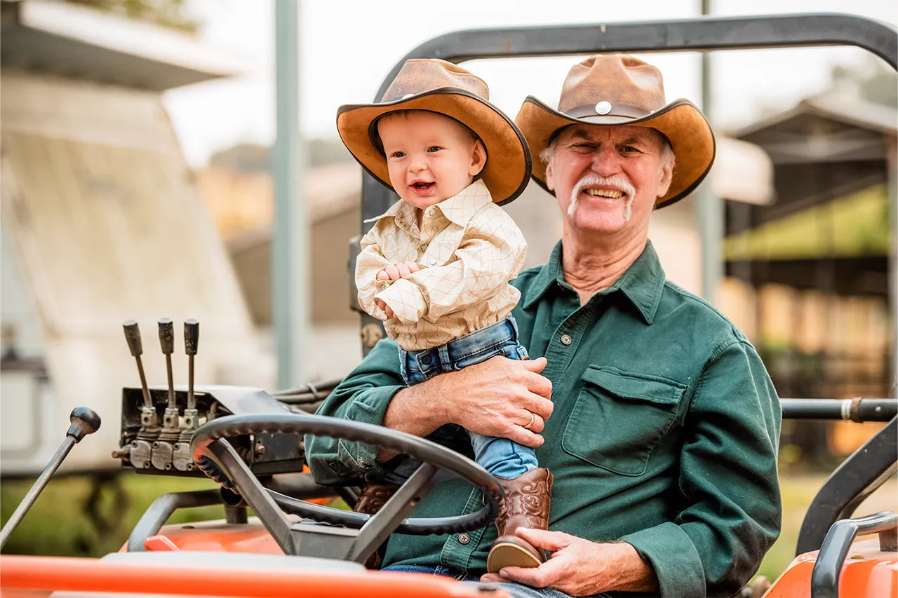 American Hat Makers Popular Men's Leather Cowboy Hats