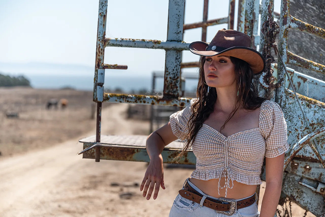 American Hat Makers Popular Women's Leather Hats