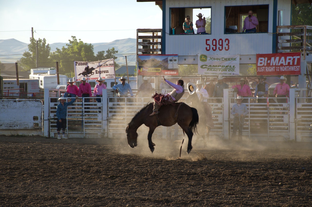 a Man doing rodeo