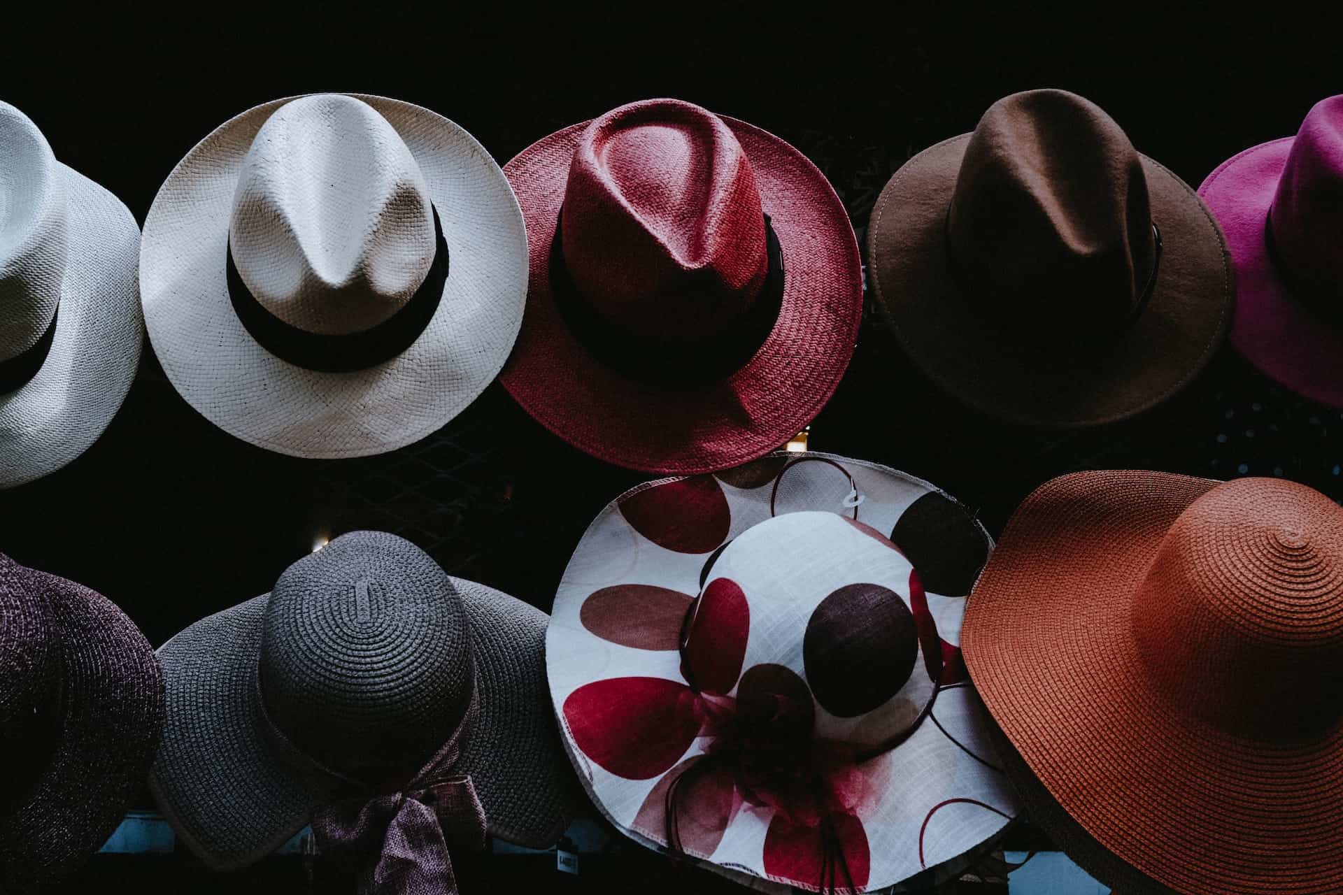 a wall of fedoras