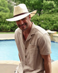 Barcelona | Mens Wide Brim Firm Straw Sun Hat