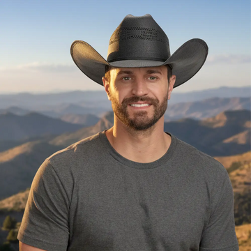 Bozeman | Mens Black Straw Cowboy Hat