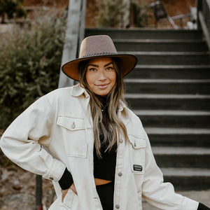 Breeze | Womens Bomber Brown Wide Brim Sun Hat