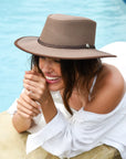 Cabana | Womens Walnut Wide Brim Sun Hat